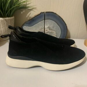 Via Spiga Black Slip-On sneaker with White Sole